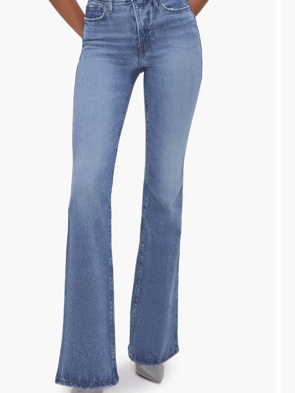 Good American Good Classic Slim Bootcut Jeans 8